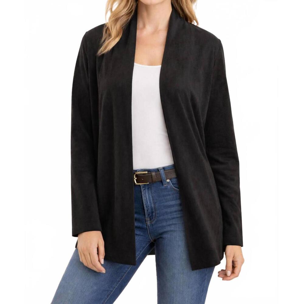 NEW WEAVZ faux suede jacket in black